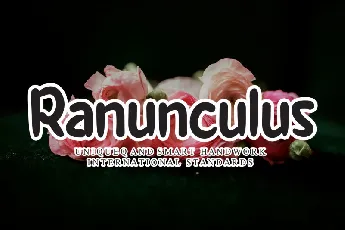 Ranunculus Flower Handwritten font