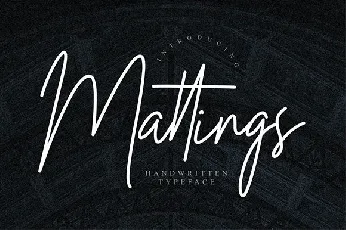 Mattings Handwritten Signature font