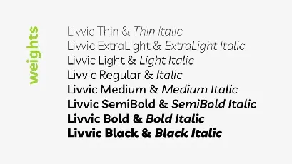 Livvic Free Family font