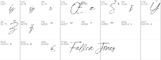 FallenJones font