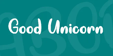 Good Unicorn font