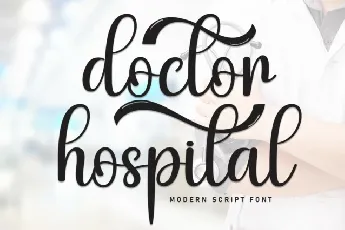 Doctor Hospital Calligraphy font