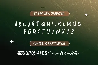 Estimatetic Demo font