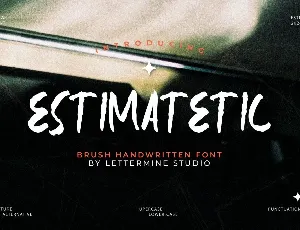 Estimatetic Demo font