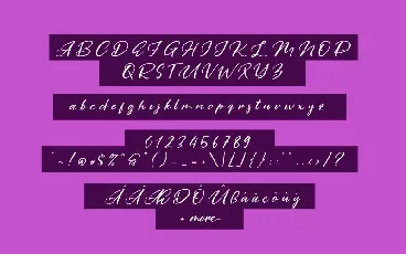 Purple Pen Script font