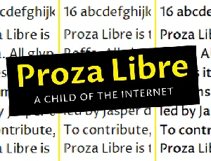 Proza Libre font