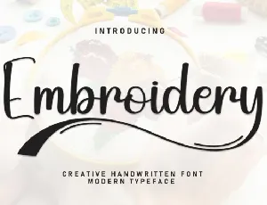 Embroidery Script font