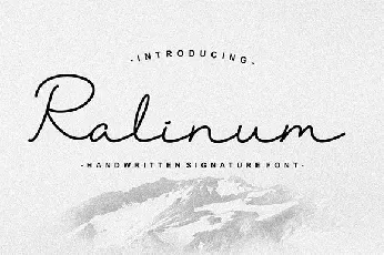 Ralinum Signature font