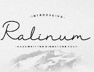 Ralinum Signature font