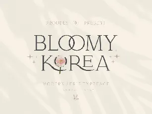 Bloomy Korea font