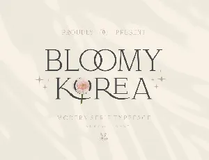 Bloomy Korea font