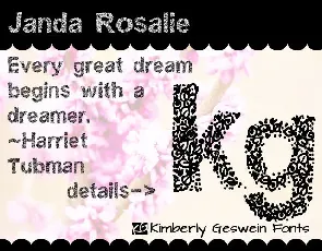 Janda Rosalie font