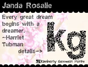 Janda Rosalie font