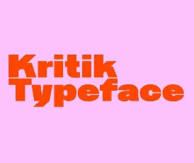 Kritik Family font