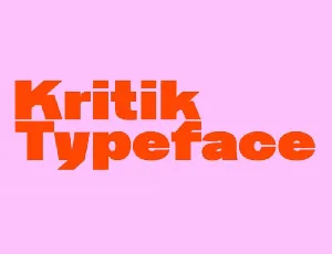 Kritik Family font