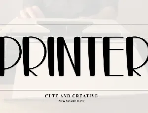 Printer Typeface font