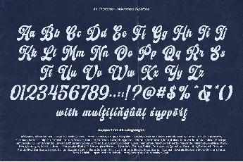 Navigated font