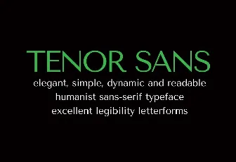 Tenor Sans font