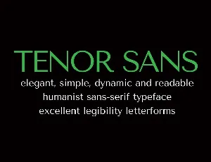 Tenor Sans font