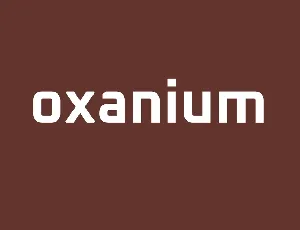 Oxanium Family font