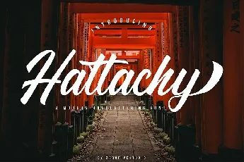 Hattachy Modern Script font