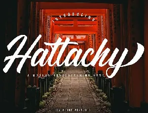 Hattachy Modern Script font