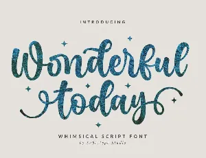 Wonderful Today font