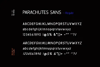 PARACHUTESSANS font