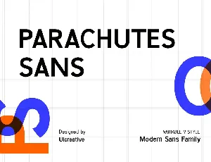 PARACHUTESSANS font