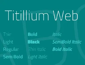 Titillium Web font