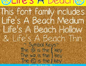 Life's A Beach font