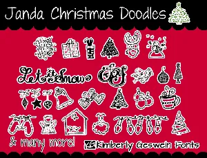 Janda Christmas Doodles font