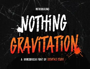 Nothing Gravitation font