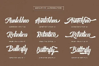 Auntekhno Script font