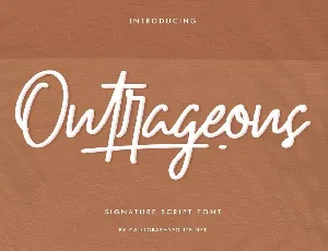 Outrageous font