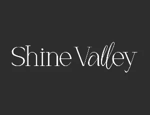 Shine Valley Demo font