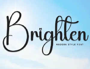 Brighten Calligraphy font