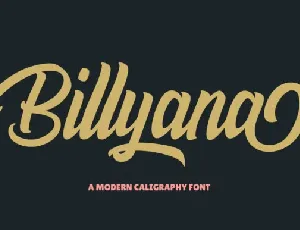 Billyana Bold Script font