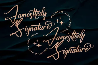 Jamesttedy Signature font