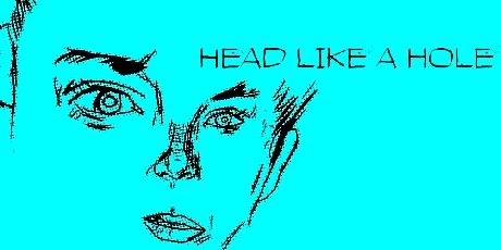 Head like a hole font