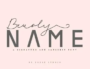 Brusly Name Duo font
