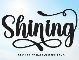 Shining font