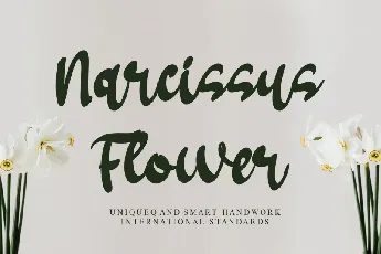 Narcissus Flower Brush font