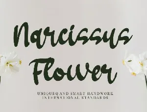 Narcissus Flower Brush font