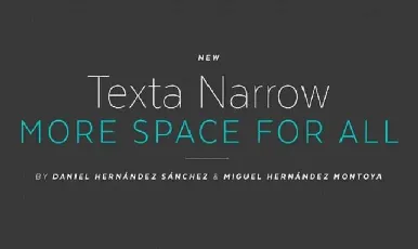 Texta Narrow Free font