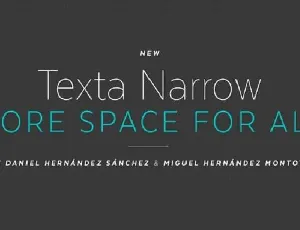 Texta Narrow Free font