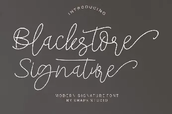 Blackstore Signature font