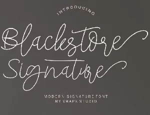 Blackstore Signature font