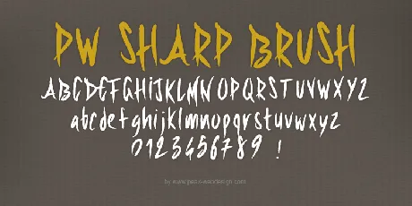 PWSharpBrush font