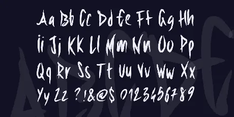 PWSharpBrush font